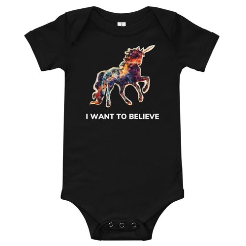 A onesie for babies from Real Unicorn Apparel's 
